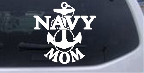 Navy Mom Military car-window-decals-stickers