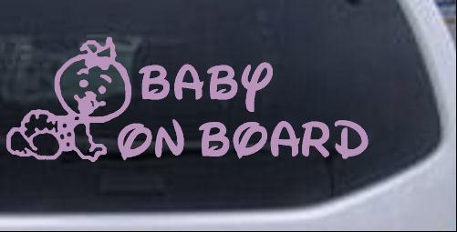 Baby On Board (Girl) Car or Truck Window Laptop Decal Sticker