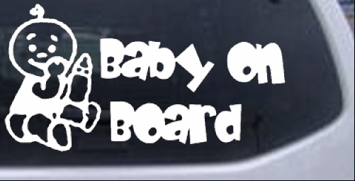 Baby On Board (Boy) Girlie car-window-decals-stickers