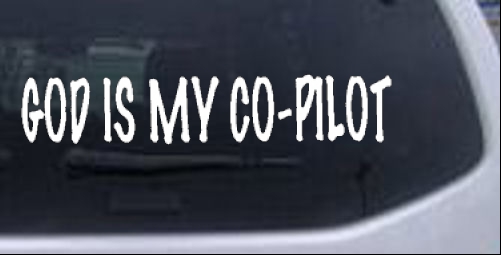 God Is My Co-Pilot Christian car-window-decals-stickers