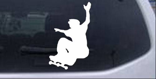Free Style Skate Boarding Sports car-window-decals-stickers