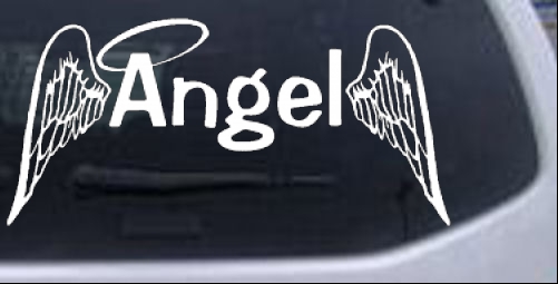 Angel With Wings Christian car-window-decals-stickers