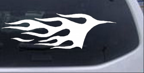 Rounded Flames Tribal car-window-decals-stickers
