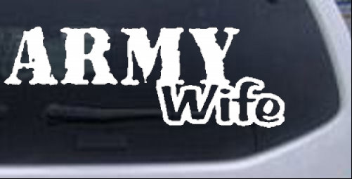 Army Wife Military car-window-decals-stickers