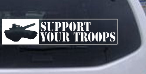 Support Your Troops Military car-window-decals-stickers