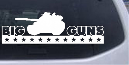 Big Guns Military car-window-decals-stickers
