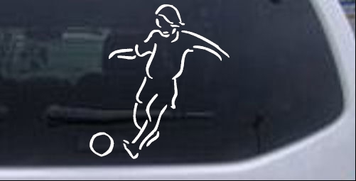 Tribal Soccer Player Sports car-window-decals-stickers
