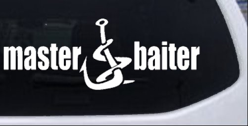  Master Baiter Funny Fishing Sticker Decal Boat Fishing