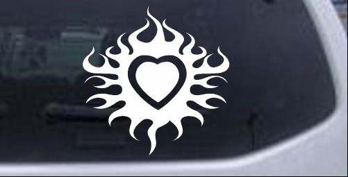 Blessed With Swirls Hearts Car or Truck Window Decal Sticker - Rad Dezigns