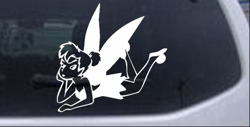 Tinkerbell Laying Cartoons car-window-decals-stickers