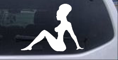 African Mud Flap Girl Funny car-window-decals-stickers