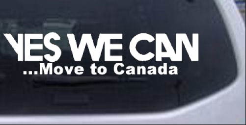 Yes We Can Political car-window-decals-stickers