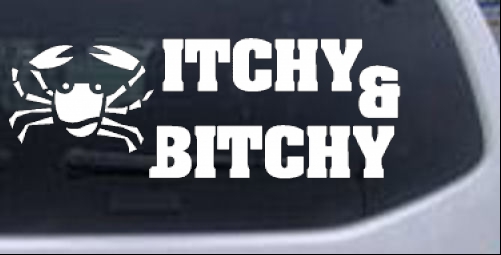 Itchy and Bitchy Funny car-window-decals-stickers