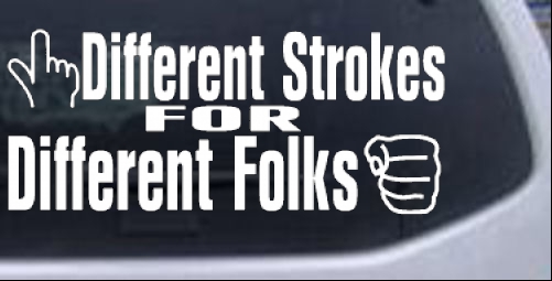 Different Strokes Funny car-window-decals-stickers