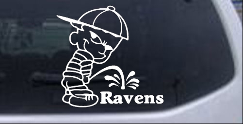 Pee On Ravens Pee Ons car-window-decals-stickers