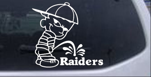 Pee On Raiders Pee Ons car-window-decals-stickers