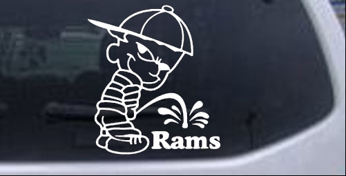 Pee On Rams Pee Ons car-window-decals-stickers