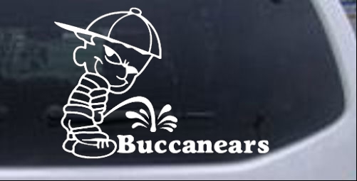 Pee On Buccanears Pee Ons car-window-decals-stickers