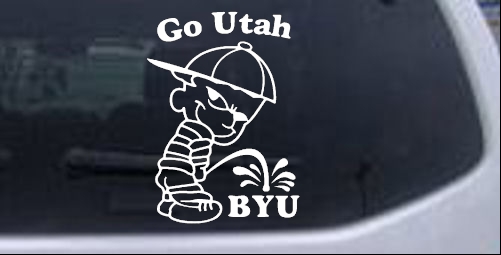 Go Utah College car-window-decals-stickers