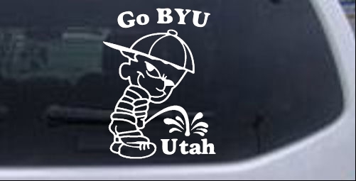 Go BYU College car-window-decals-stickers