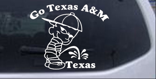 Go Texas A and M College car-window-decals-stickers