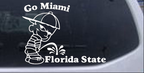 Go Miami College car-window-decals-stickers