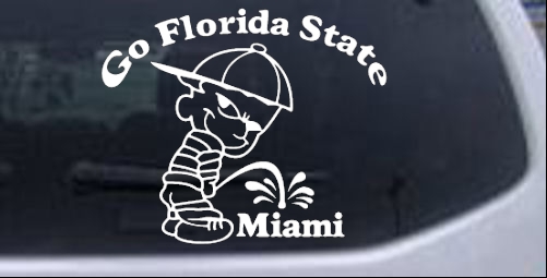 Go Florida State College car-window-decals-stickers