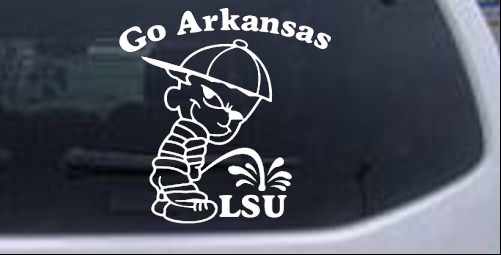 Go Arkansas College car-window-decals-stickers
