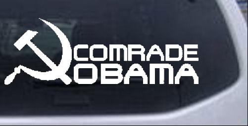 Comrade Obama Political car-window-decals-stickers
