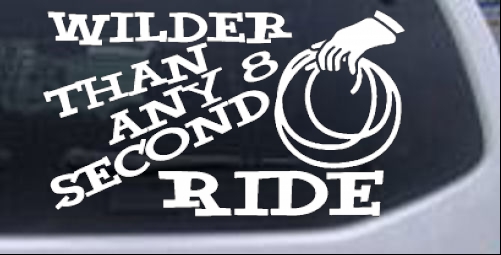 8 Second Ride Funny car-window-decals-stickers