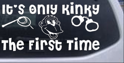 The First Time Funny car-window-decals-stickers
