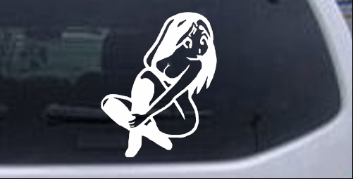 Sexy Cute Thicc Gothic Girl Sexy car-window-decals-stickers