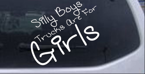 Trucks Are For Girls Off Road car-window-decals-stickers