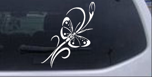 Butterfly with flower Butterflies car-window-decals-stickers