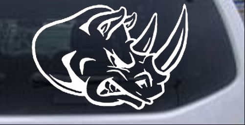 ''SIZES'' Patterned Rhino Car Bumper Sticker Decal