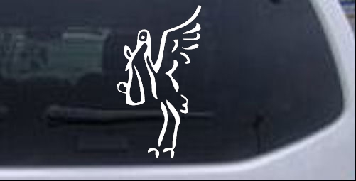 Stork Girlie car-window-decals-stickers