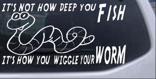 Its Not How Deep You Fish Hunting And Fishing car-window-decals-stickers