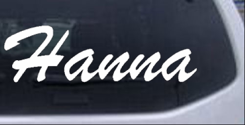 Hanna Names car-window-decals-stickers