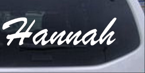 Hannah Names car-window-decals-stickers