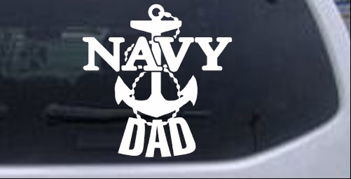 Navy Dad Military car-window-decals-stickers