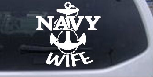 Navy Wife Military car-window-decals-stickers