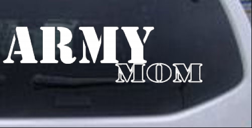 Army Mom Military car-window-decals-stickers