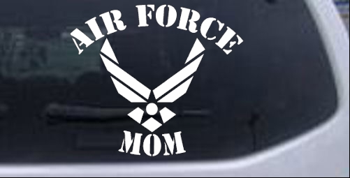 Air Force Mom Military car-window-decals-stickers