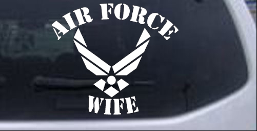 Air Force Wife Military car-window-decals-stickers