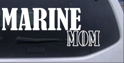 Marine Mom Military car-window-decals-stickers