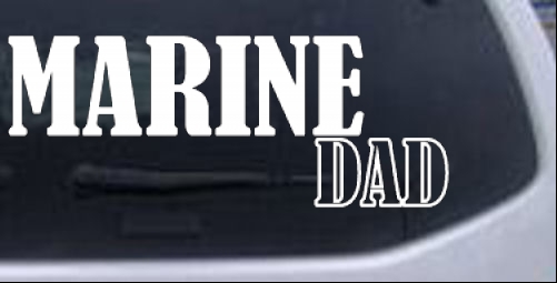 Marine Dad Military car-window-decals-stickers