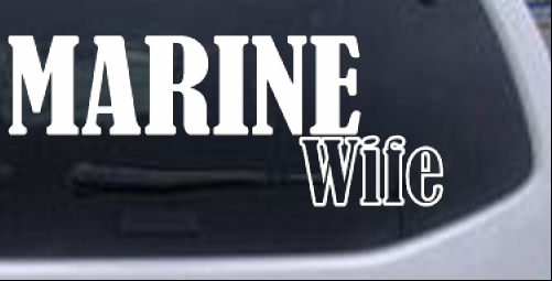 Marine Wife Military car-window-decals-stickers