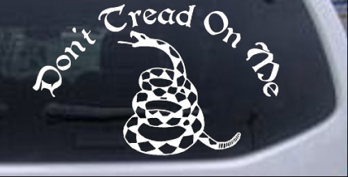 Gadsden Flag Dont Tread On Me Military car-window-decals-stickers