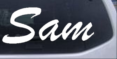 Sam Names car-window-decals-stickers