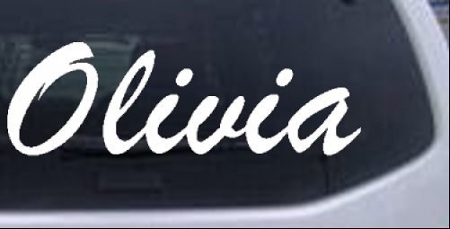 Olivia Names car-window-decals-stickers